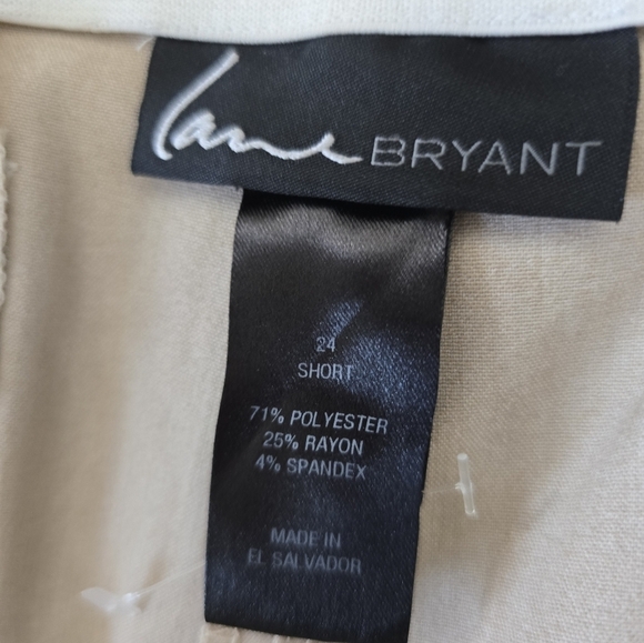 Lane Bryant Pants Women Sz 24 Plus Tight Tommy BeigeTechnology Inspired - Picture 4 of 10